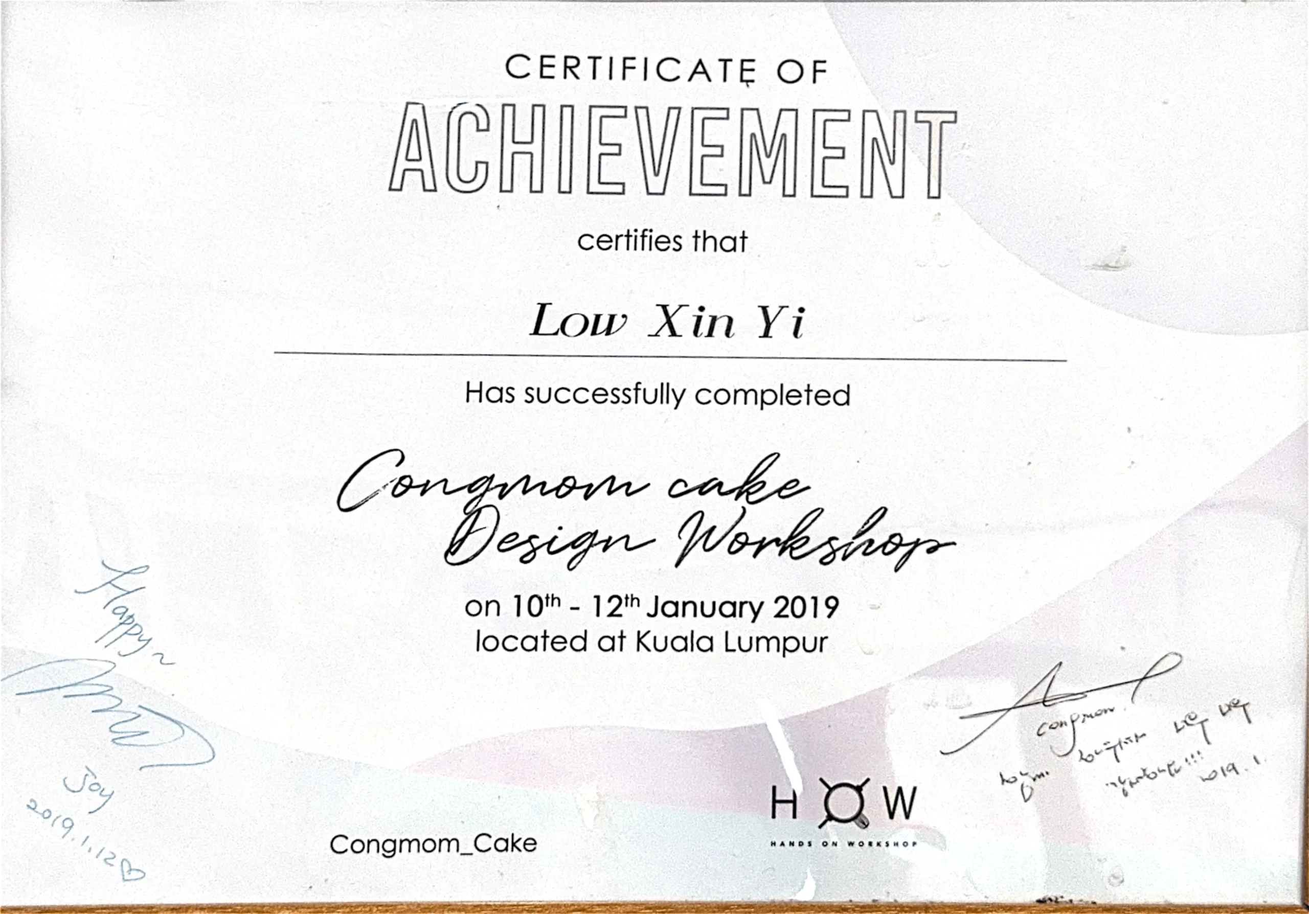 CERTIFICATE OF-1