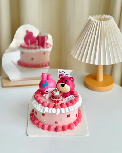 My Melody Cake with pink character design and premium flavors – Afters Pastry