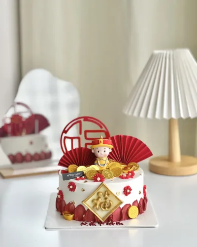 Freshly Baked Custom Father's Day Strawberry Cake with Cream and Strawberries