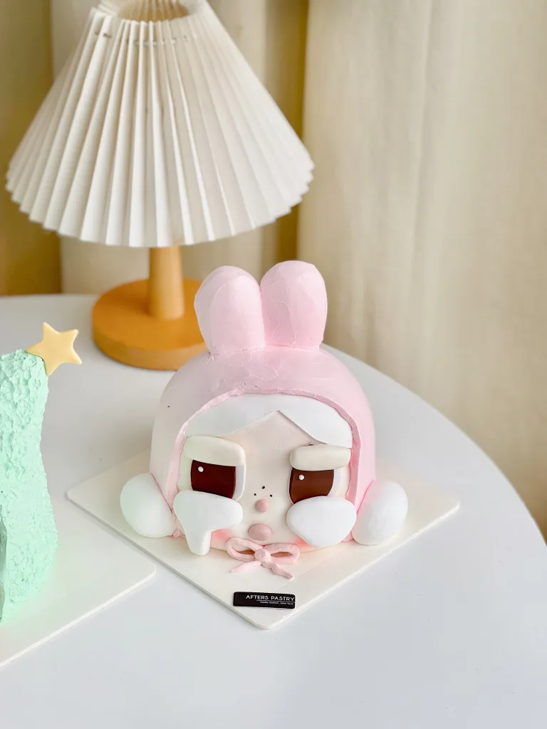 Crybaby Cake Johor Bahru cartoon themed birthday cake with vanilla, chocolate, matcha, hojicha, and black sesame flavours