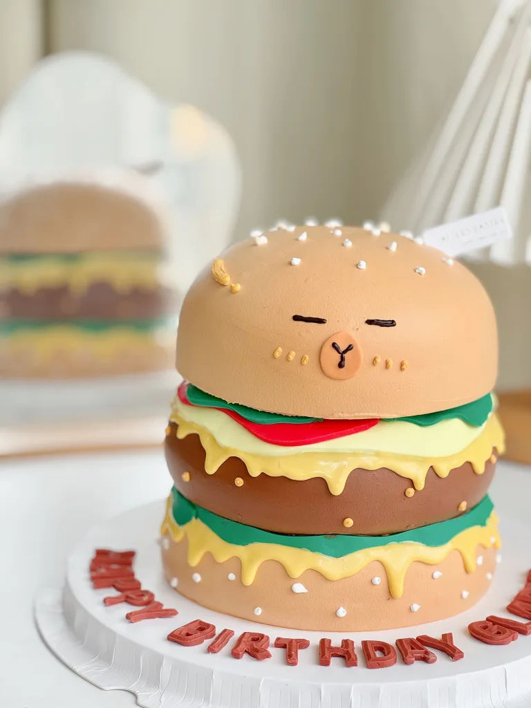 Capybara Hamburger Customized Cake – Cute Character Cake by Afters Pastry Johor Bahru 柔佛