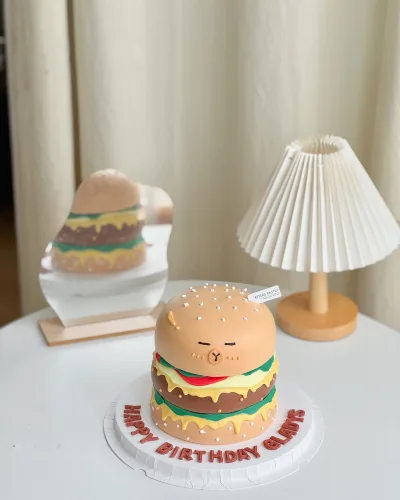 Capybara Hamburger Customized Cake – Cute Character Cake by Afters Pastry Johor Bahru