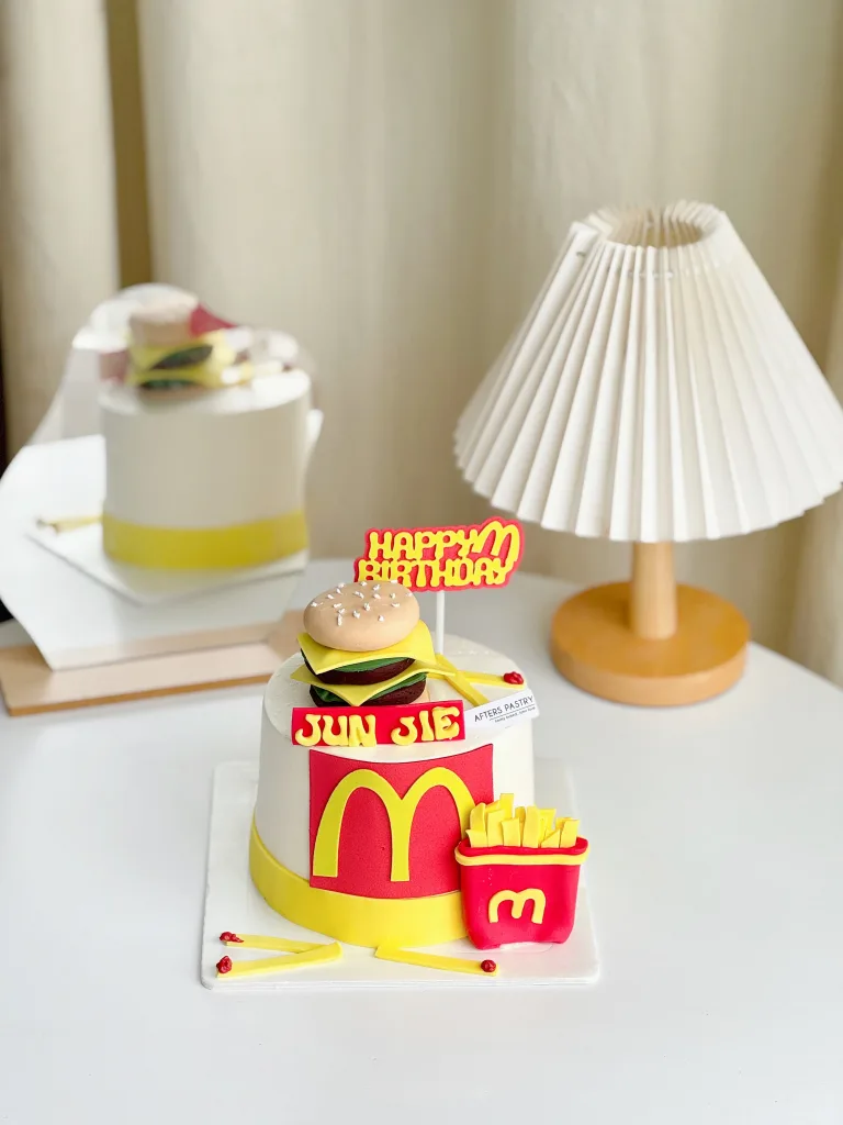 Mcdonald’s Burger Cake – Realistic Fast-Food Style Cake by Afters Pastry Johor Bahru