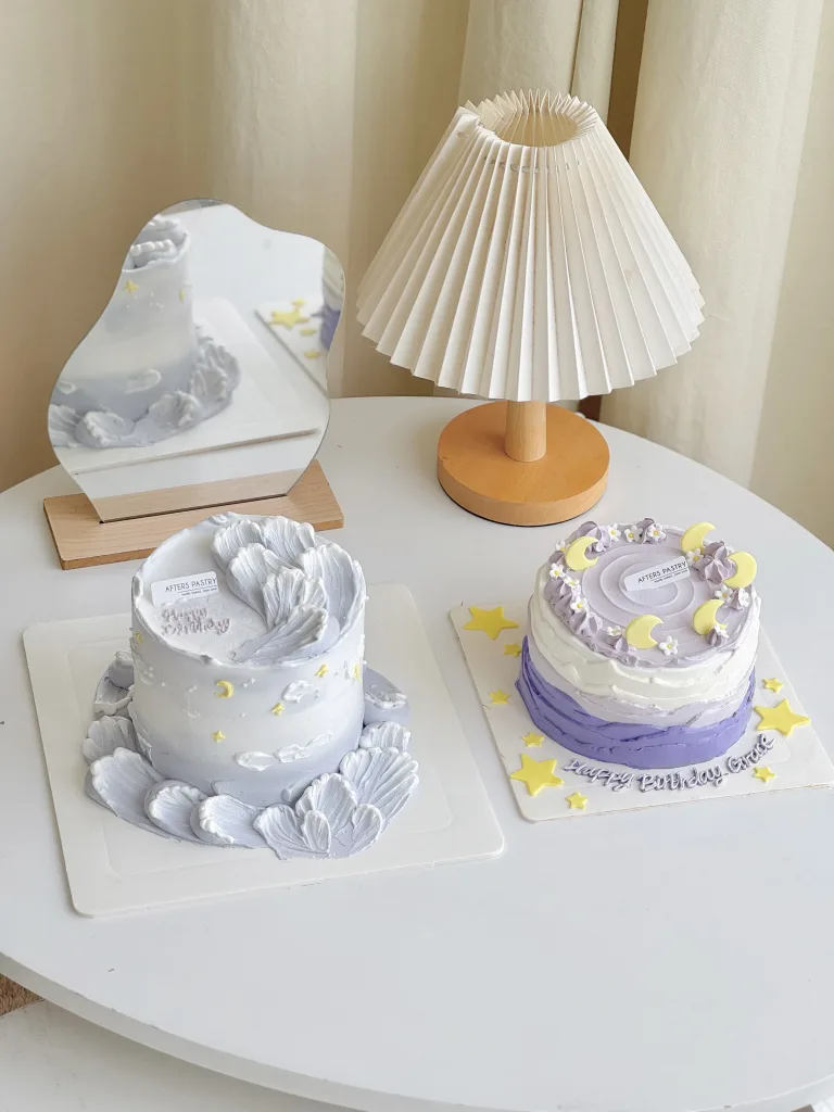 Dreamy Cake design with soft pastel tones and cloud-inspired buttercream